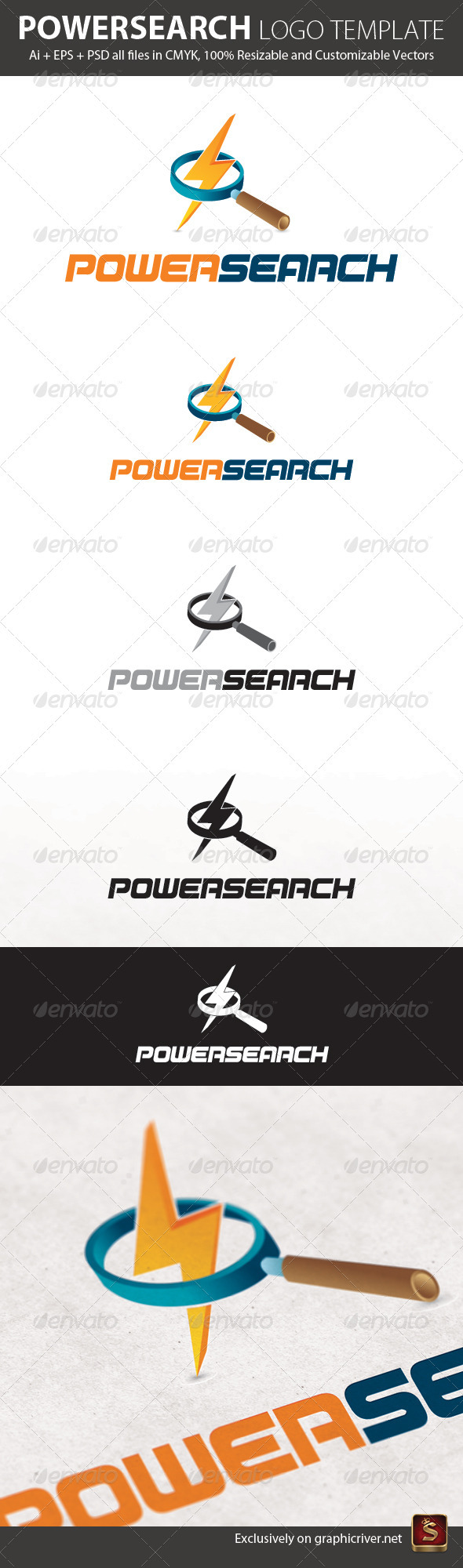 Powersearch Logo Template - Objects Logo Templates