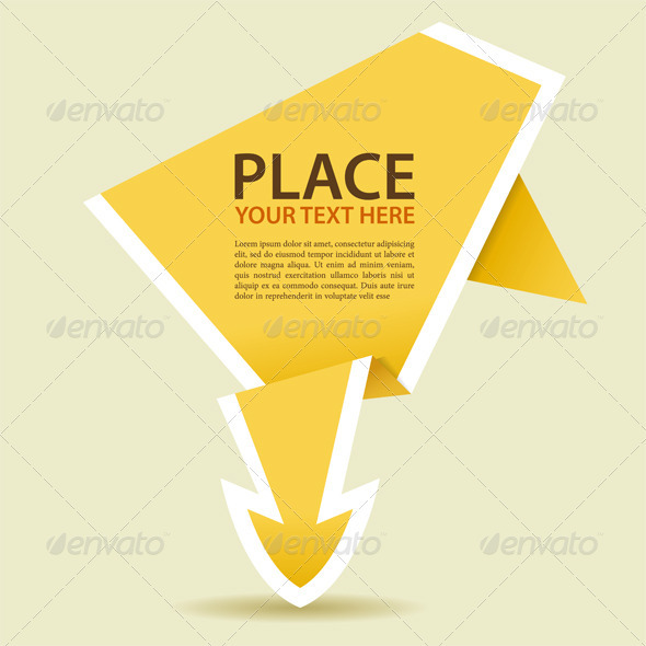 Paper Origami Arrow - Concepts Business