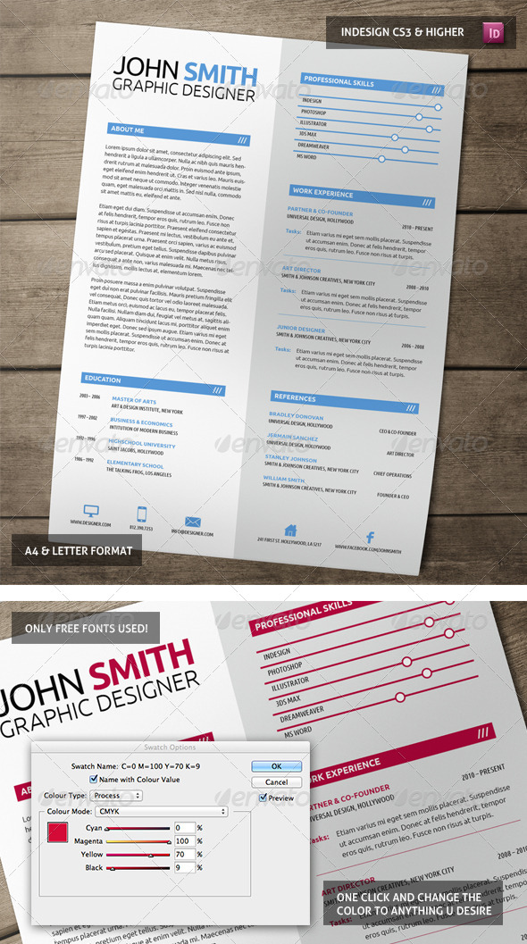 Clean Representative Resume - Print Templates