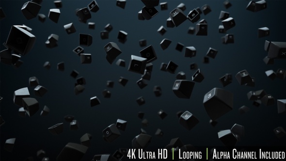 4K Computer Keyboard Keys Background alt