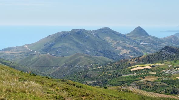 Aerial View of Crete Island in Greece alt