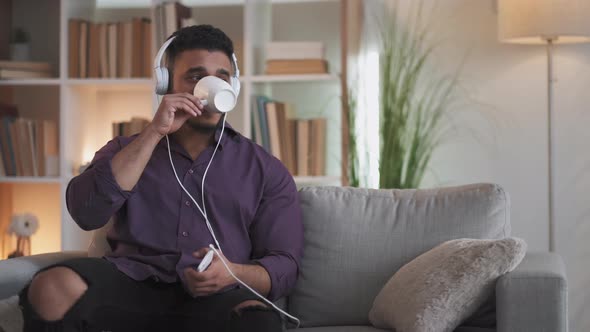 Music Inspiration Sound Pleasure Man in Headphones alt