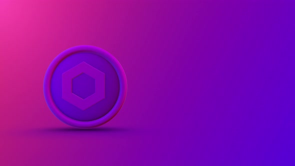 Chainlink Cryptocurrency Coin Background Loop alt