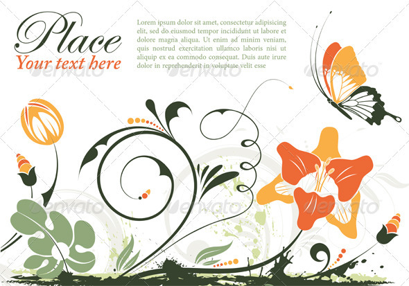 Floral frame - Flourishes / Swirls Decorative