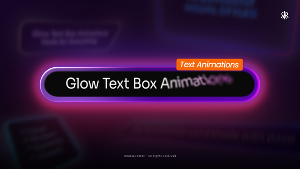 Glow Text Box Animations Titles template preview