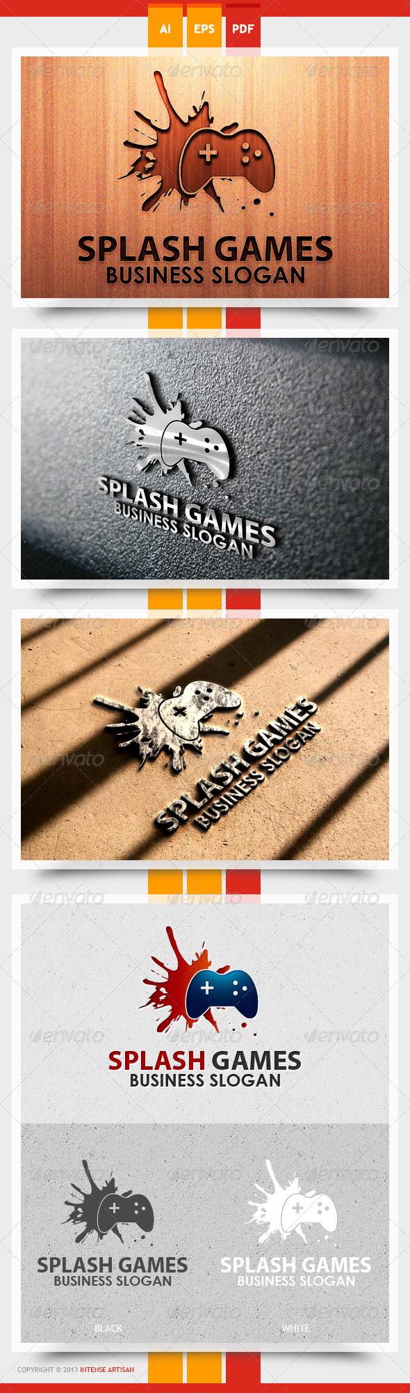 Splash Games Logo Template