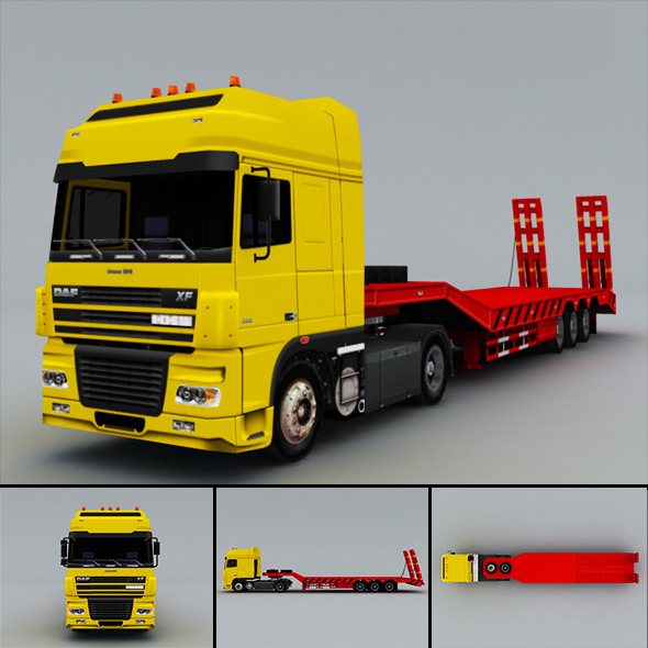 DAF FX(truck) Low-Poly - 3Docean 5612607