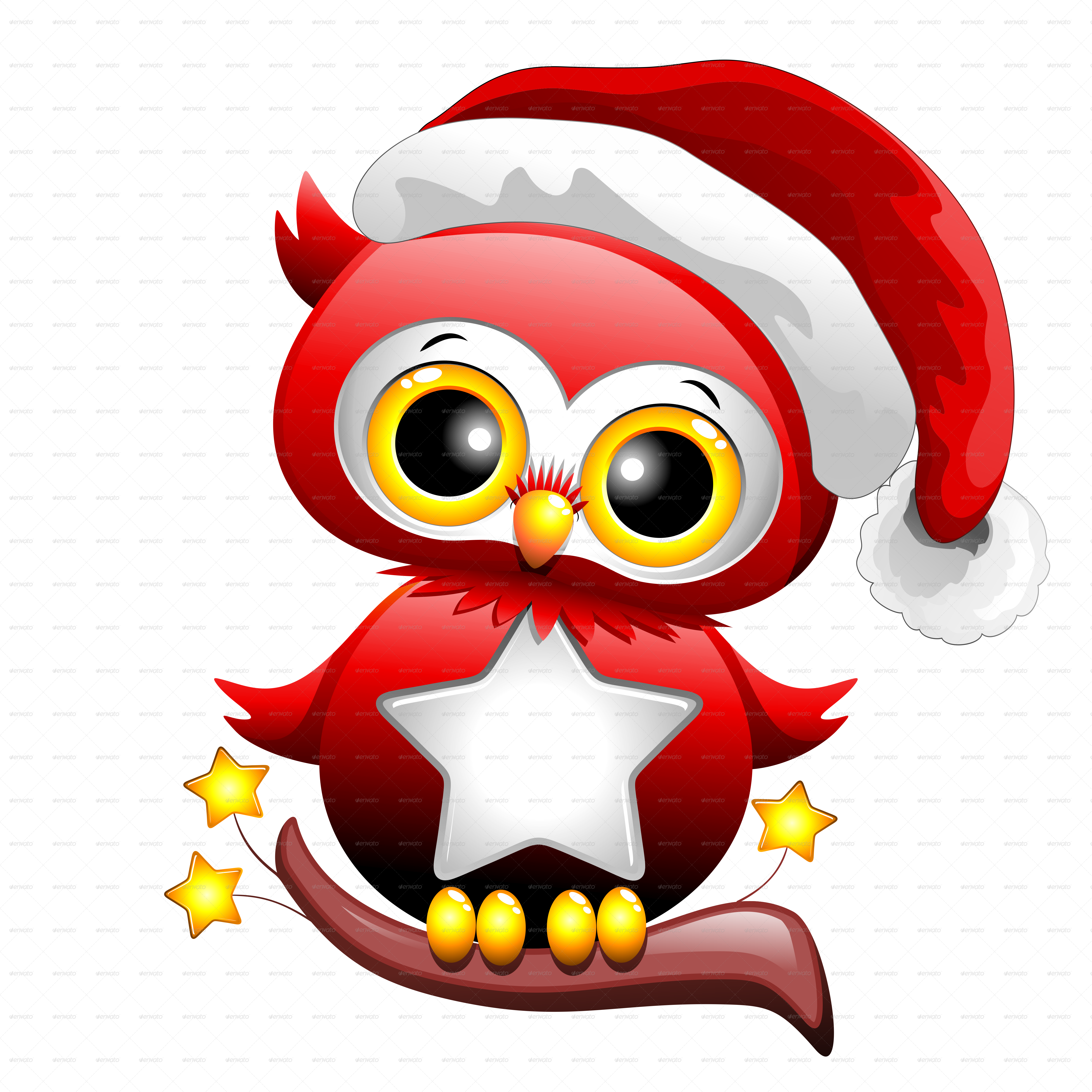 Download Baby Owl Christmas Santa by Bluedarkat | GraphicRiver