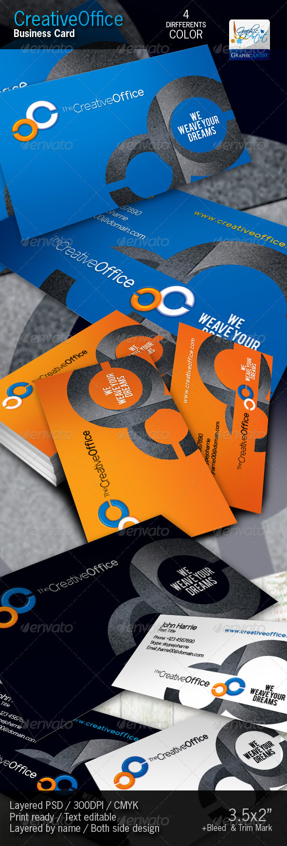 Creative Office Business Card - Corporate Business Cards