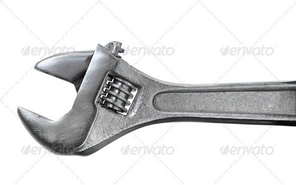 Adjustable spanner - Stock Photo - Images