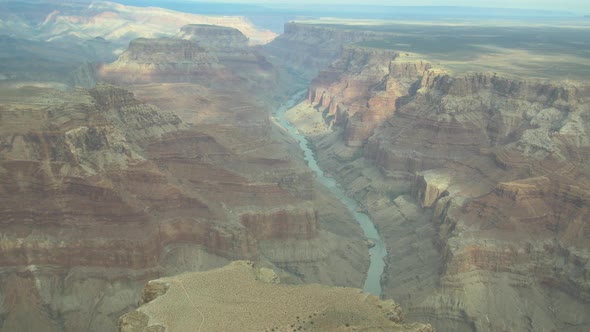 Aerial view of the Grand Canyon with Colorado River alt