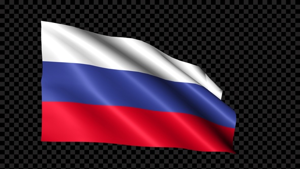 Russia Flag Blowing In The Wind alt