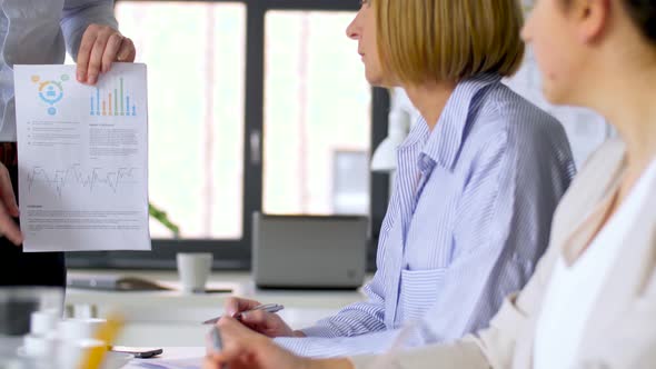 Business Team at Office Meeting or Presentation alt