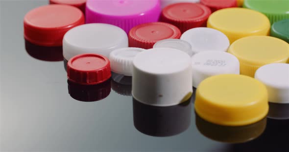 Few Plastic Bottle Caps - Plastic Processing Recycling Industry alt