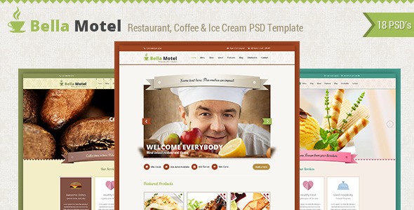 Bella - Restaurant and Bakery PSD Template