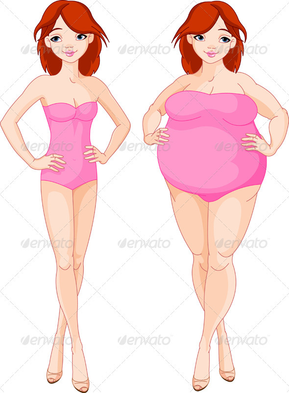 Before and after diet - People Characters