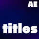 Animated Titles - VideoHive Item for Sale