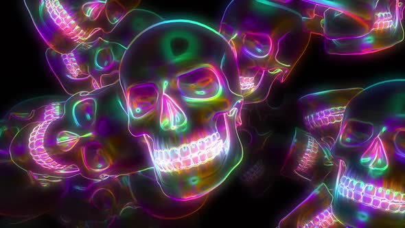 Neon Skull Hd