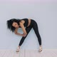 Fitness black woman doing exercises - VideoHive Item for Sale