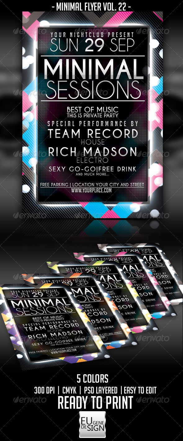 Minimal Flyer Vol. 22 - Clubs & Parties Events