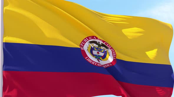 Colombia Flag Looping Background