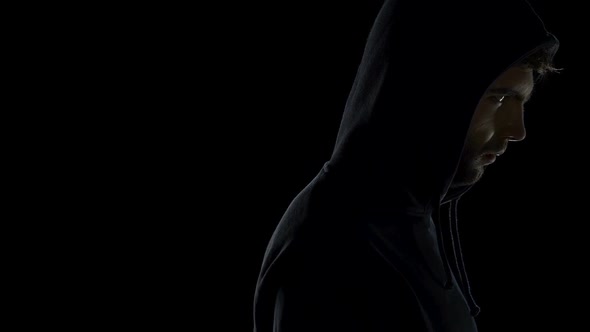 Former Criminal Feeling Guilty, Regret on Serious Male Face, Guy Making Decision alt