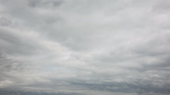 Rainy Clouds In The Sky, Autumn, Time Lapse