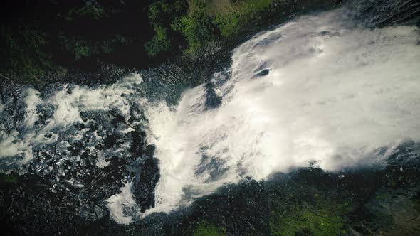 Massive Waterfall Top Angle On Raging White Water alt