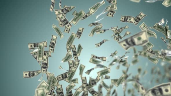 hurricane 100 dollar bills 3d animation alt