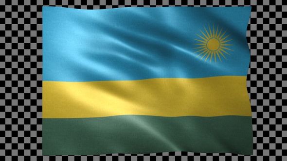 Rwanda waving flag looped alt