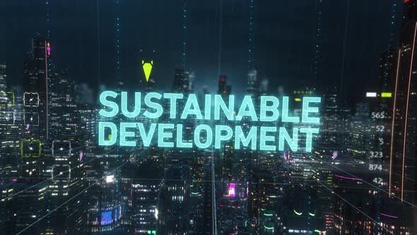 Digital Abstract Smart City Sustainable Development Title