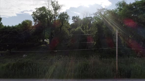Pedestal Shot  Rising from the  Street in Brewster Upstate New York alt