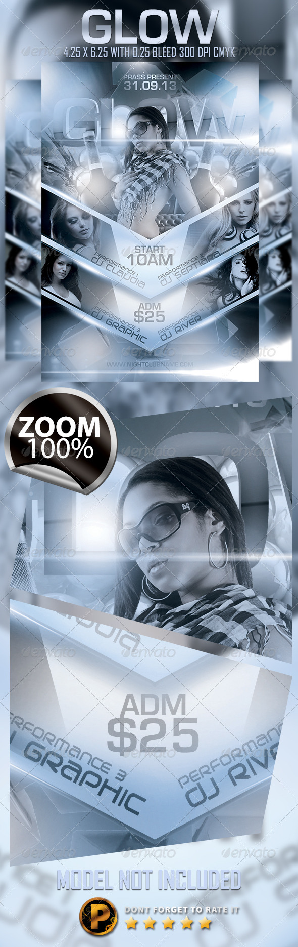 Glow Flyer Template - Print Templates