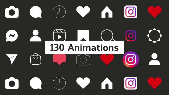 Instagram Icons Pop Up and Click