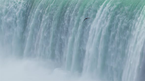 Niagara Falls, Canada, Slow Motion - Slow motion and close-up clip of the falls during the day