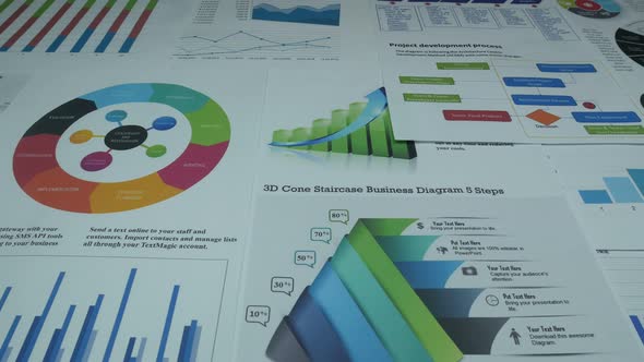 Financial Graphs Of A Modern Successful Company alt