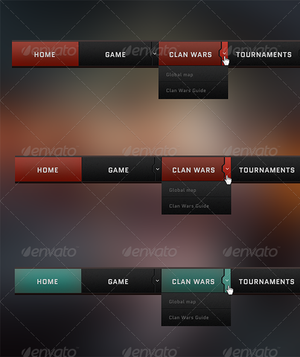 Game Navigation Bars by inpixs GraphicRiver
