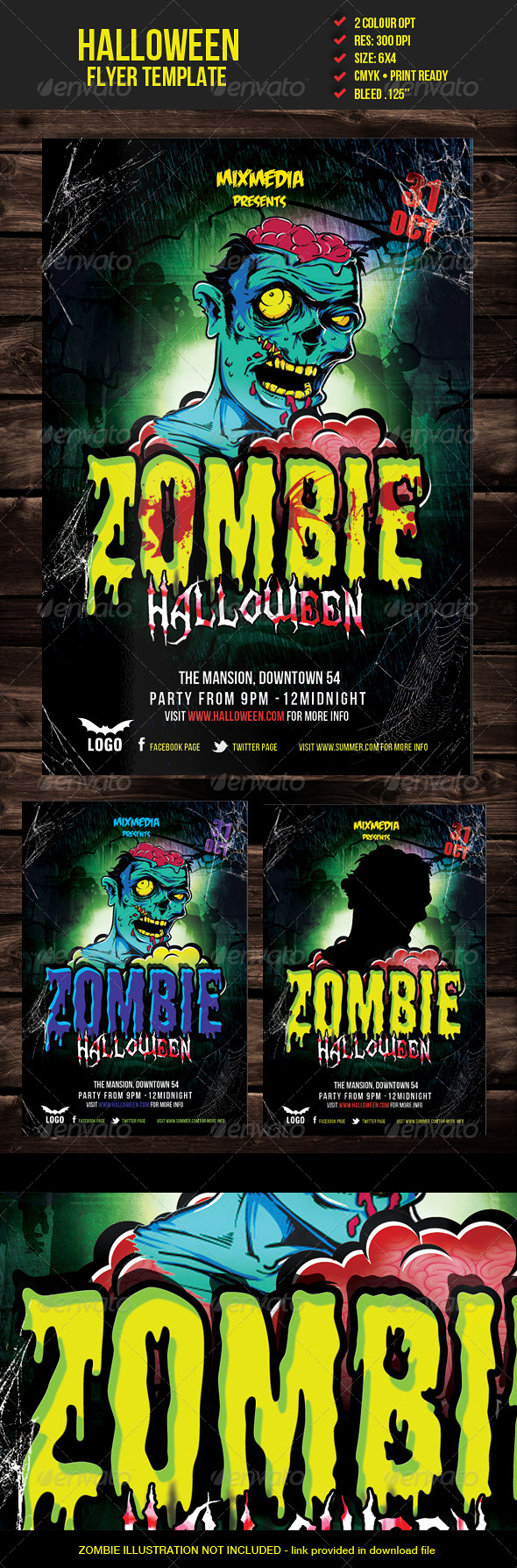 Zombie Halloween Flyer Template - Events Flyers