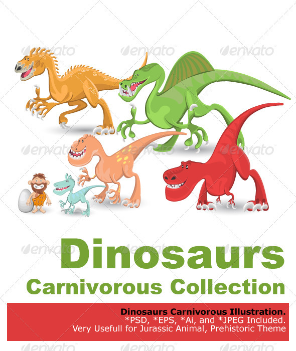 Carnivorous Dinosaurs Collection Set - Animals Characters