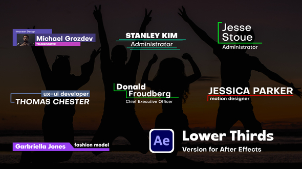 Lower Thirds X Elements template preview