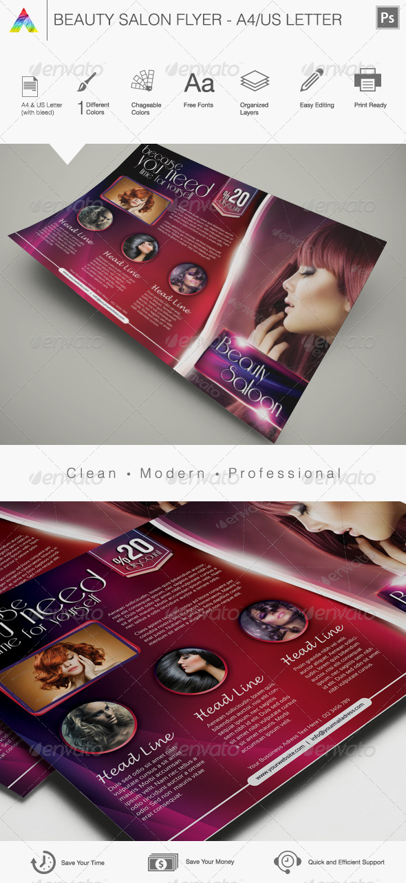 Beauty Salon Flyer I - Print Templates