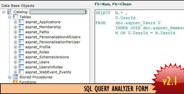 SQL Query Analyzer - CodeCanyon 5540023