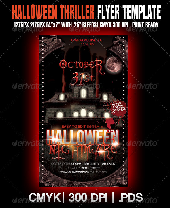 Halloween Nightmare Template - Clubs & Parties Events