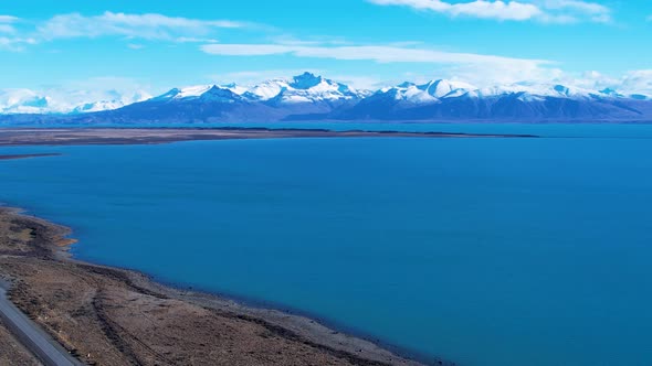 Patagonia landscape. Famous city of El Calafate at Patagonia Argentina alt