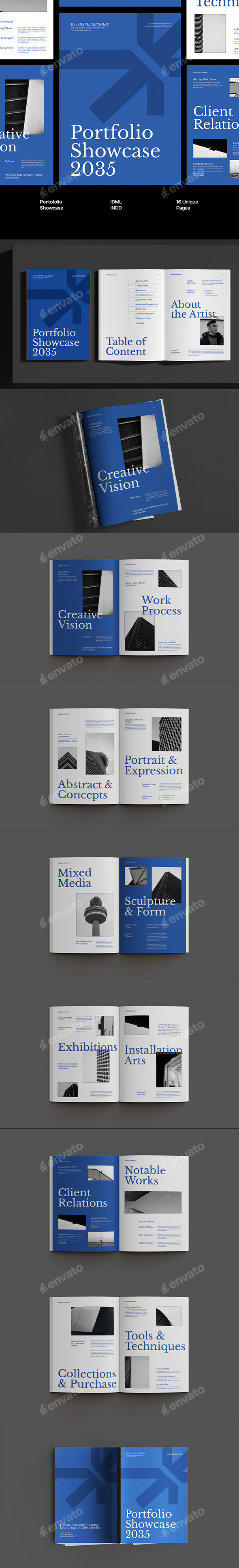 Blue Minimal Portfolio Showcase