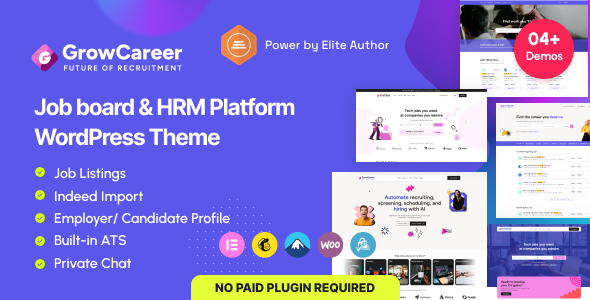 GrowCareer – Job Board & Hiring Management WordPress Theme