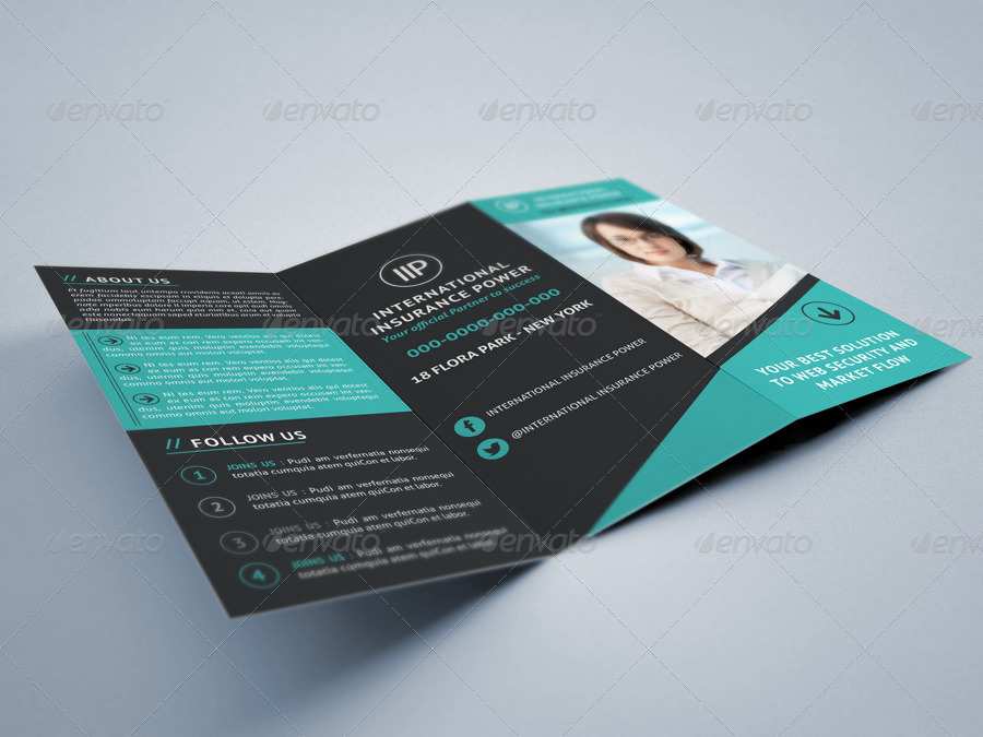 business tri fold brochure