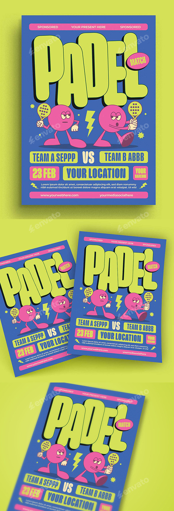 Padel Match Flyer Template