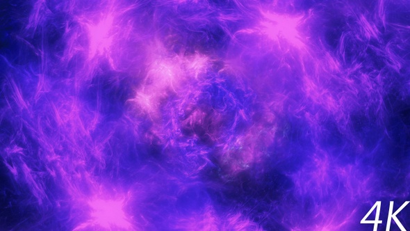 Abstract Space Nebula Tunnel with Glow