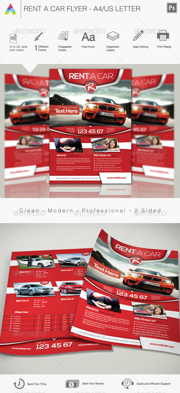 Rent a Car Flyer - Print Templates